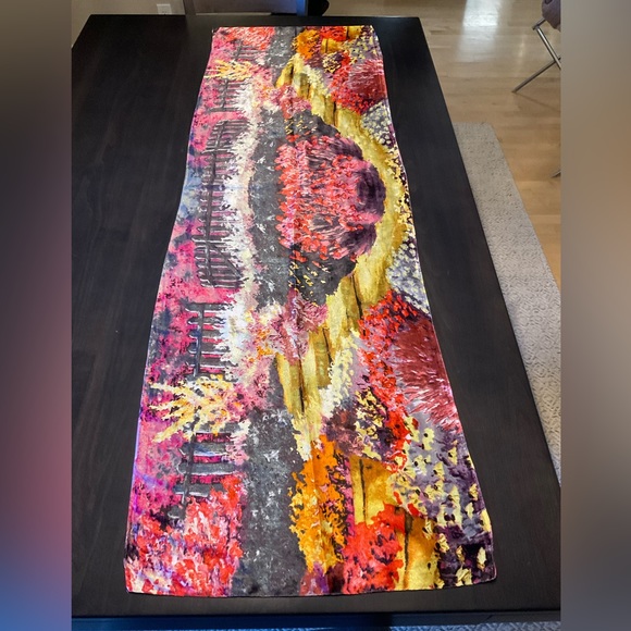 Bundle 3 of long scarves different sizes. One silk scarf and 2 polyesters. - Picture 2 of 12